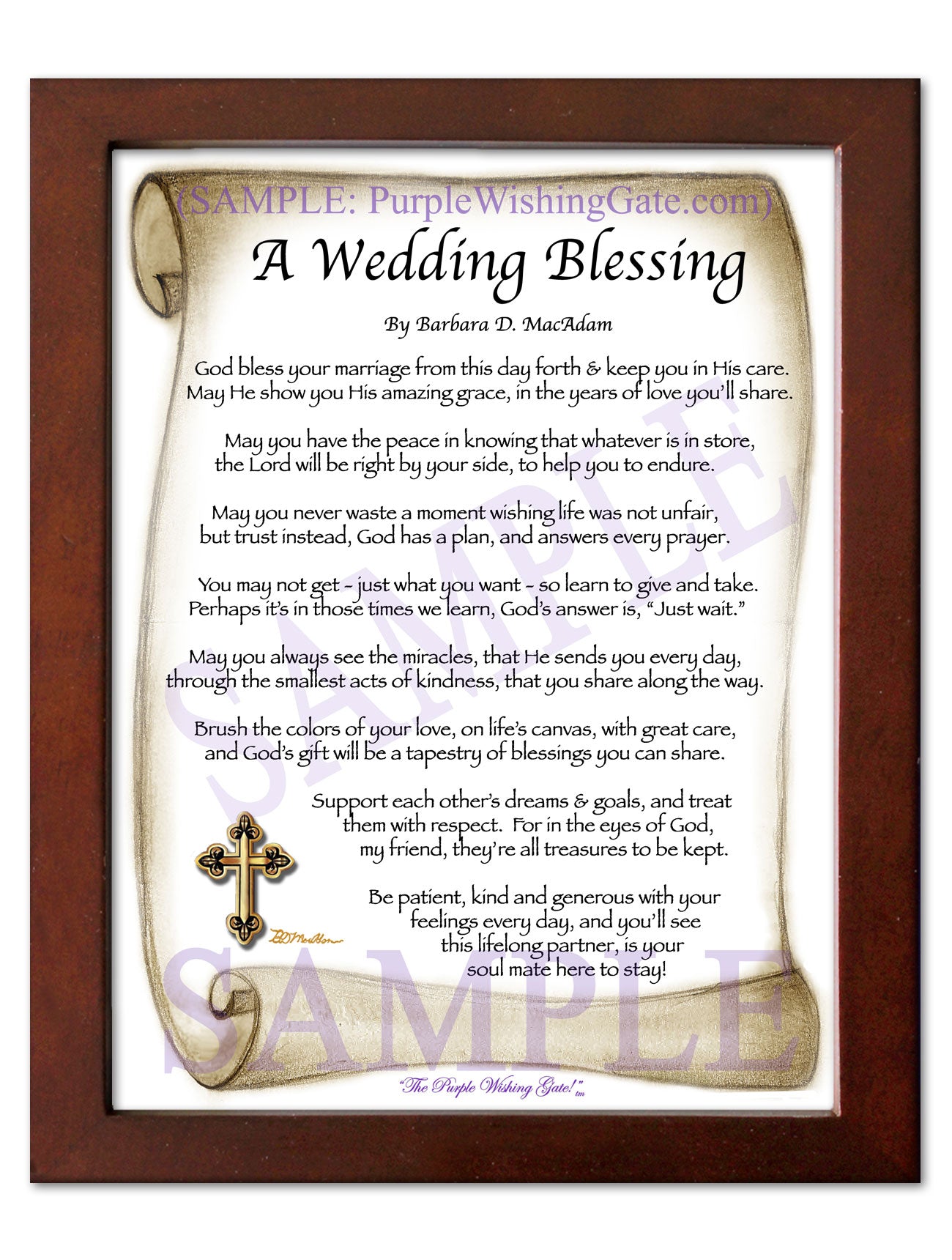A Wedding Blessing - Wedding Gift - PurpleWishingGate.com