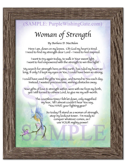 Woman of Strength - Sister-Women Gift - PurpleWishingGate.com