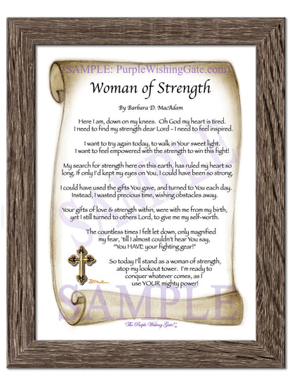 Woman of Strength - Sister-Women Gift - PurpleWishingGate.com