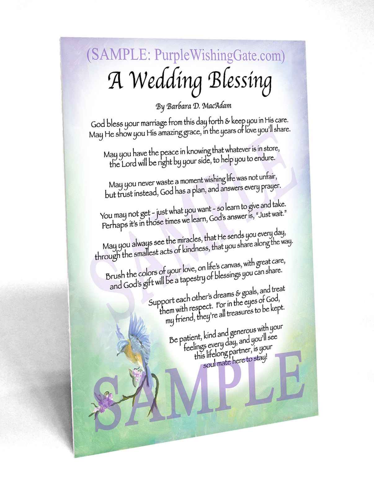 A Wedding Blessing - Wedding Gift - PurpleWishingGate.com