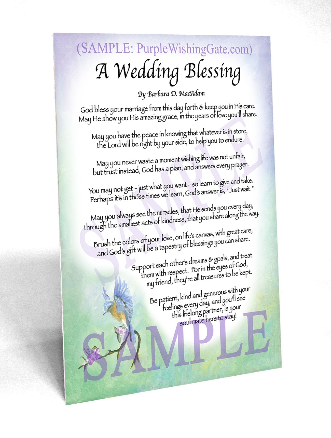 A Wedding Blessing - Wedding Gift - PurpleWishingGate.com