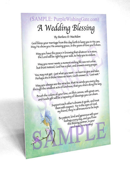 A Wedding Blessing - Wedding Gift - PurpleWishingGate.com