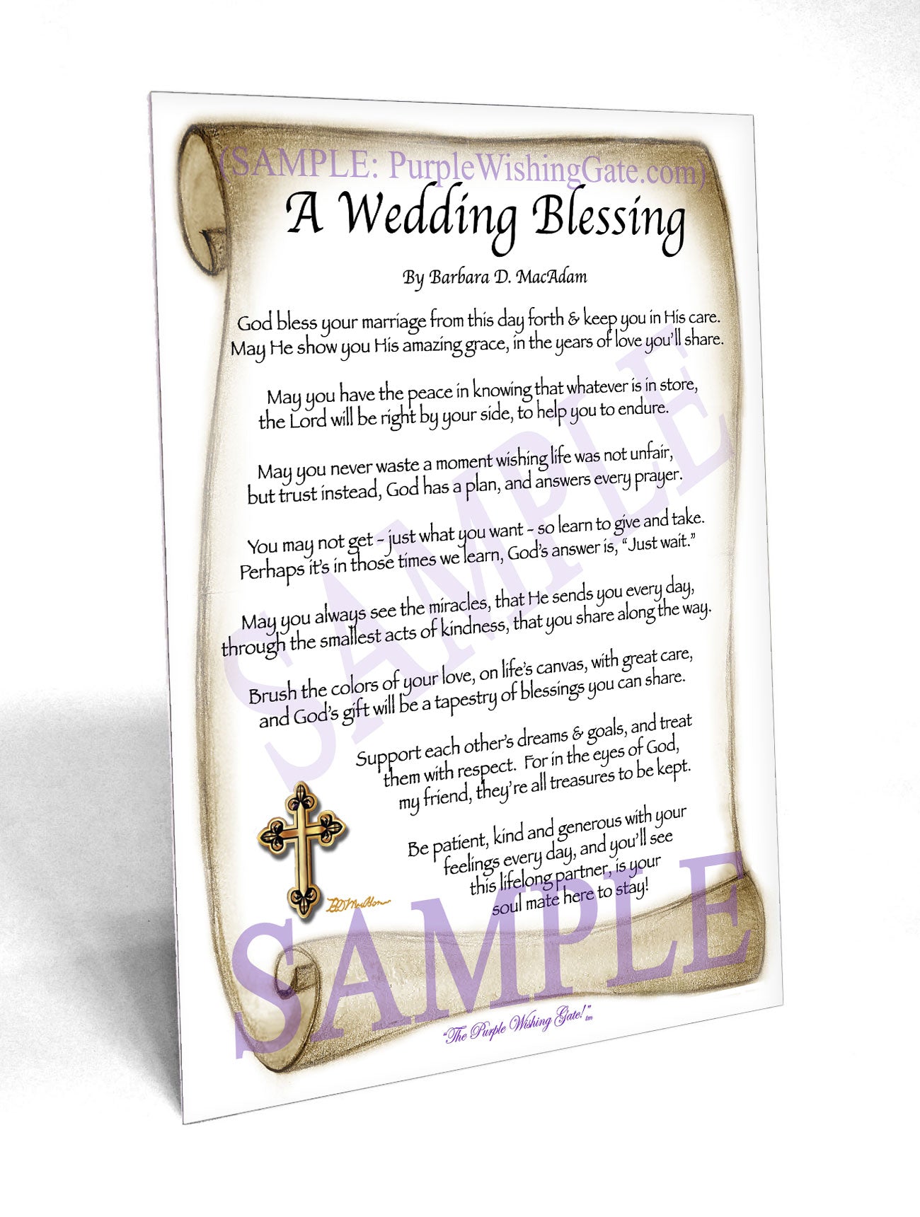 A Wedding Blessing - Wedding Gift - PurpleWishingGate.com