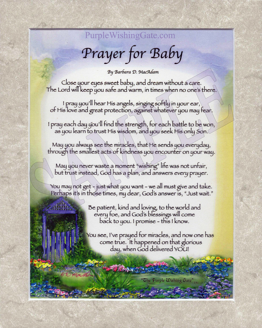 
              
        		A Prayer for Baby (8x10) - 8x10 Custom Matted Clearance - PurpleWishingGate.com
        		
        	