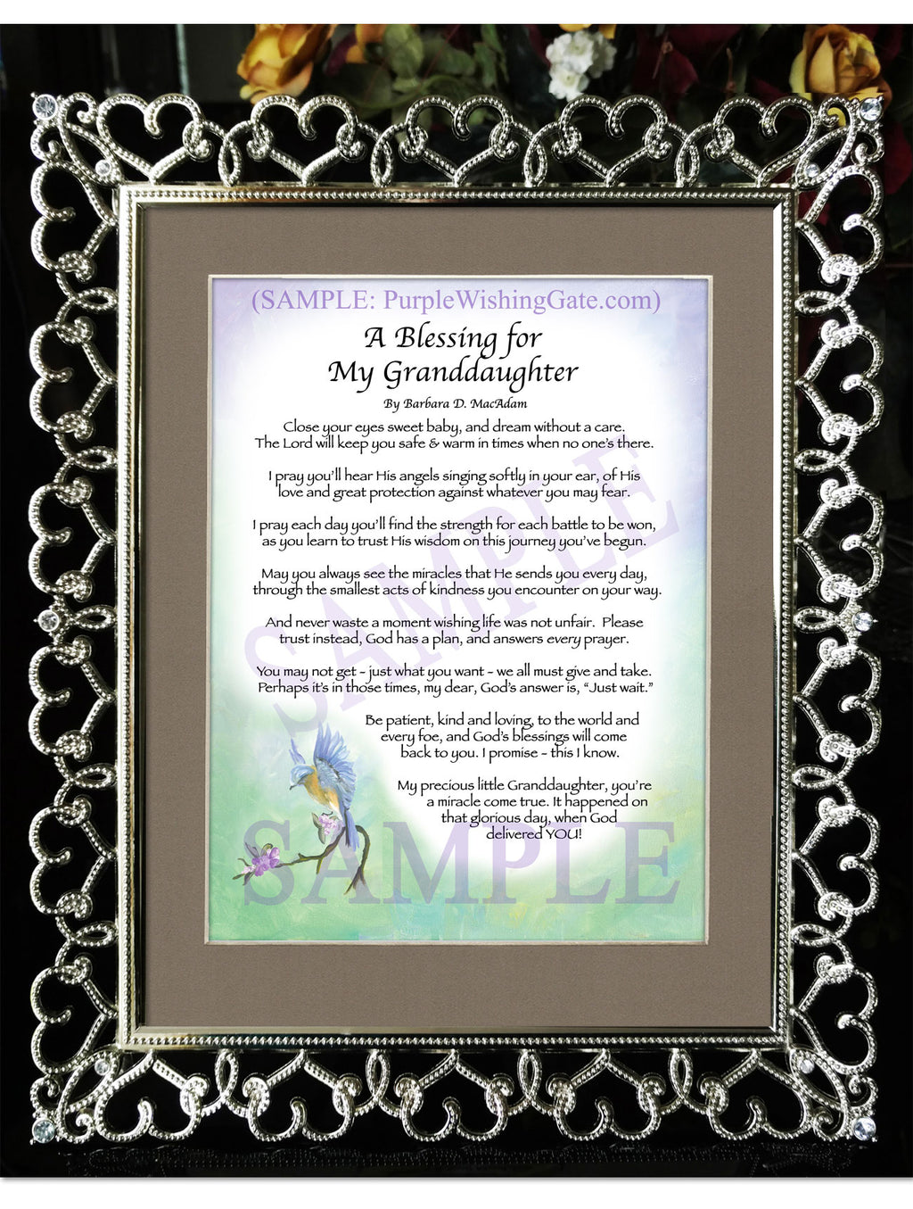 A Blessing for My Granddaughter (baby) - Baby Gift - PurpleWishingGate.com