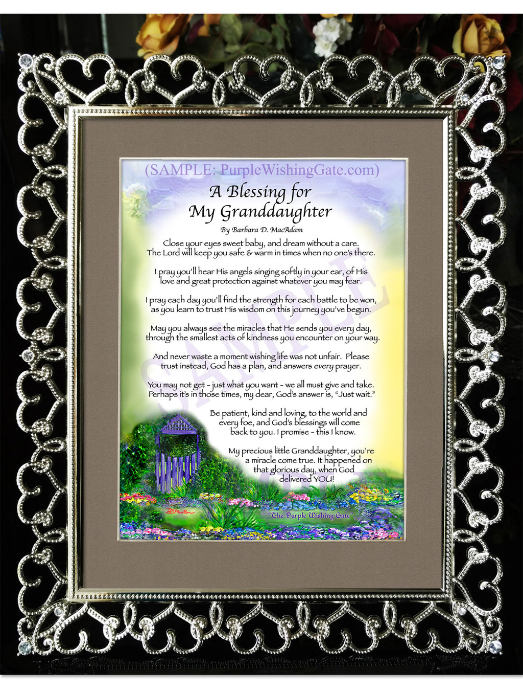 A Blessing for My Granddaughter (baby) - Baby Gift - PurpleWishingGate.com
