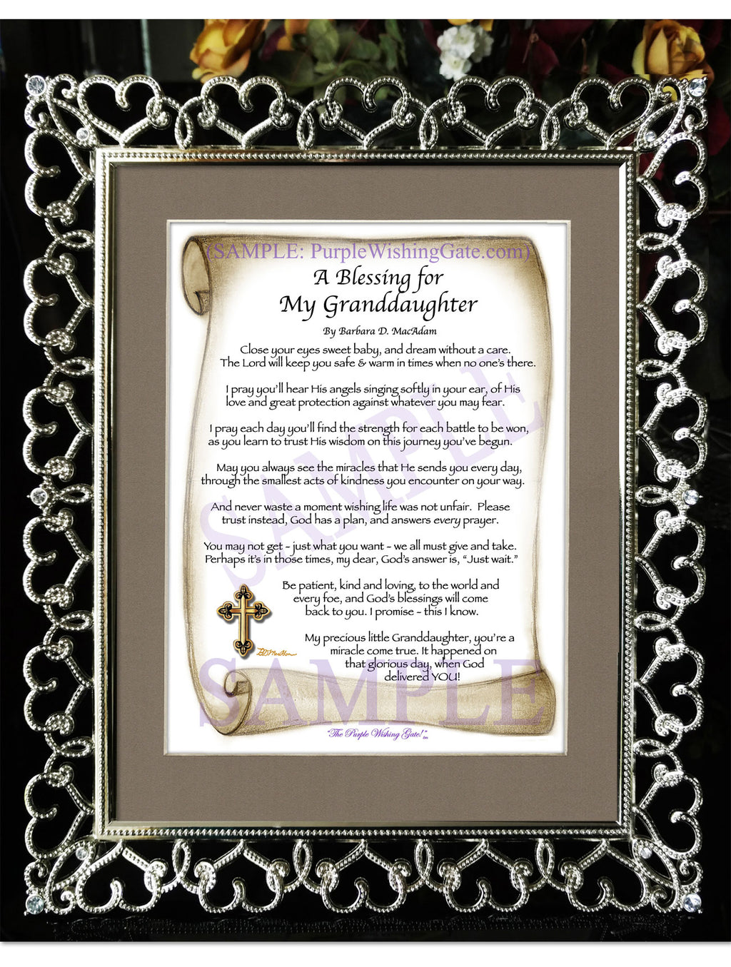 A Blessing for My Granddaughter (baby) - Baby Gift - PurpleWishingGate.com