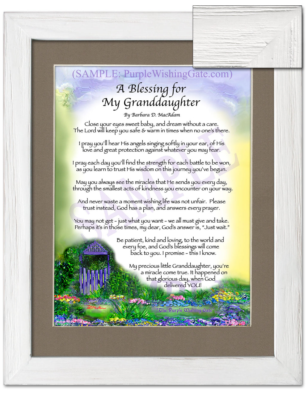 A Blessing for My Granddaughter (baby) - Baby Gift - PurpleWishingGate.com