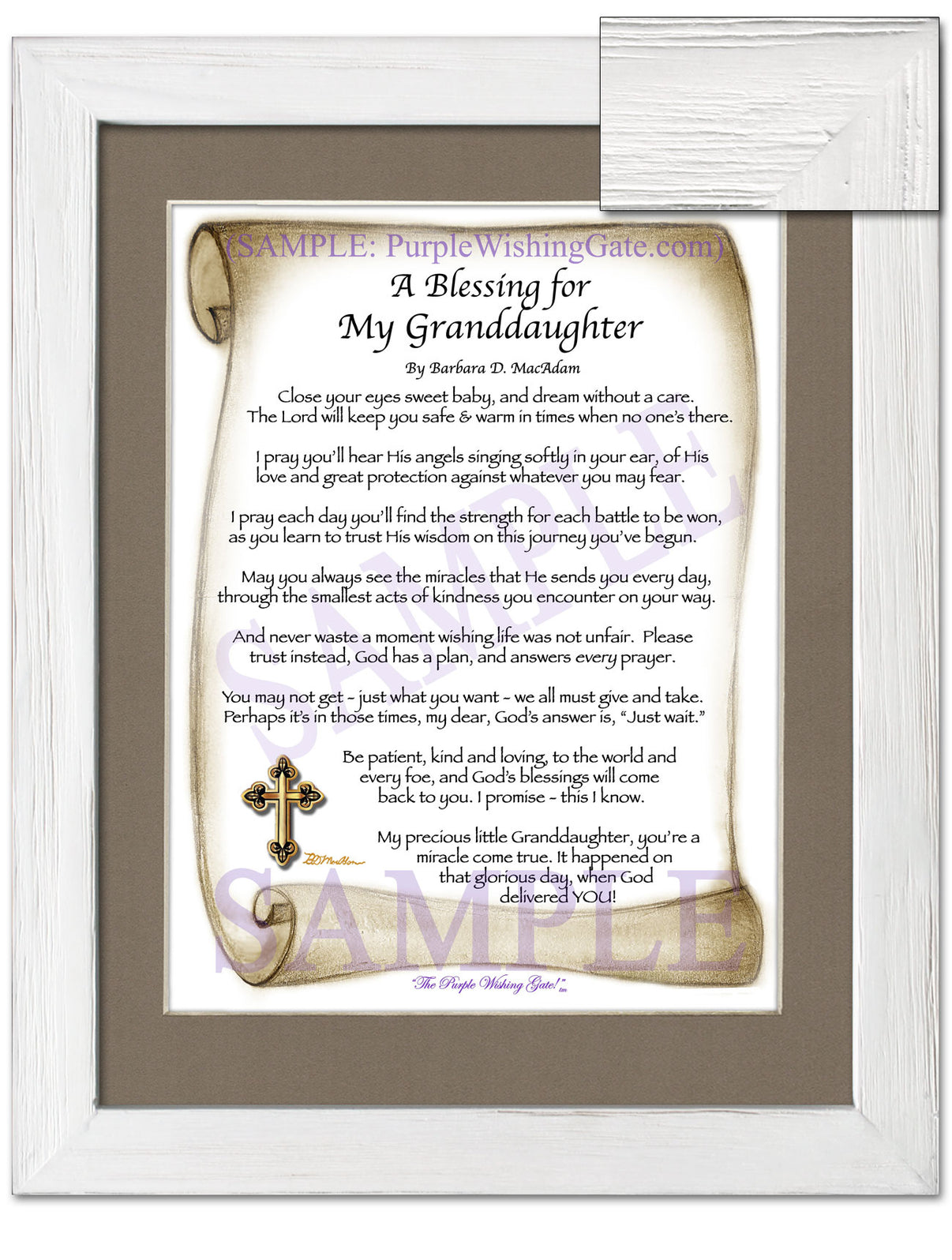 A Blessing for My Granddaughter (baby) - Baby Gift - PurpleWishingGate.com
