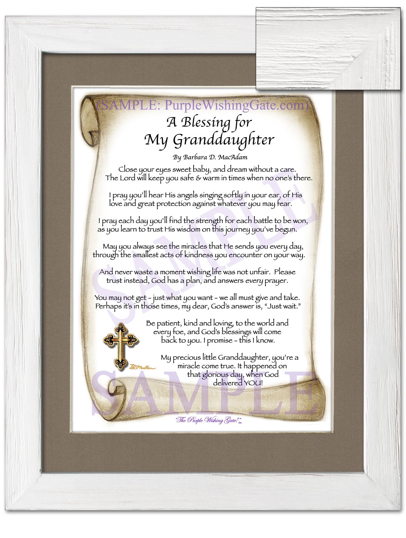A Blessing for My Granddaughter (baby) - Baby Gift - PurpleWishingGate.com