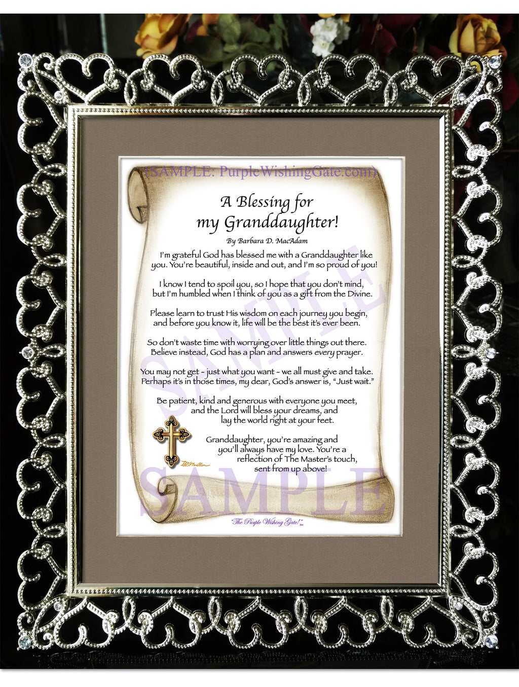 A Blessing for My Granddaughter! (child-adult) - Gifts for Granddaughter - PurpleWishingGate.com