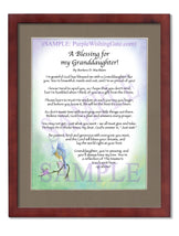 A Blessing for My Granddaughter! (child-adult) - Gifts for Granddaughter - PurpleWishingGate.com