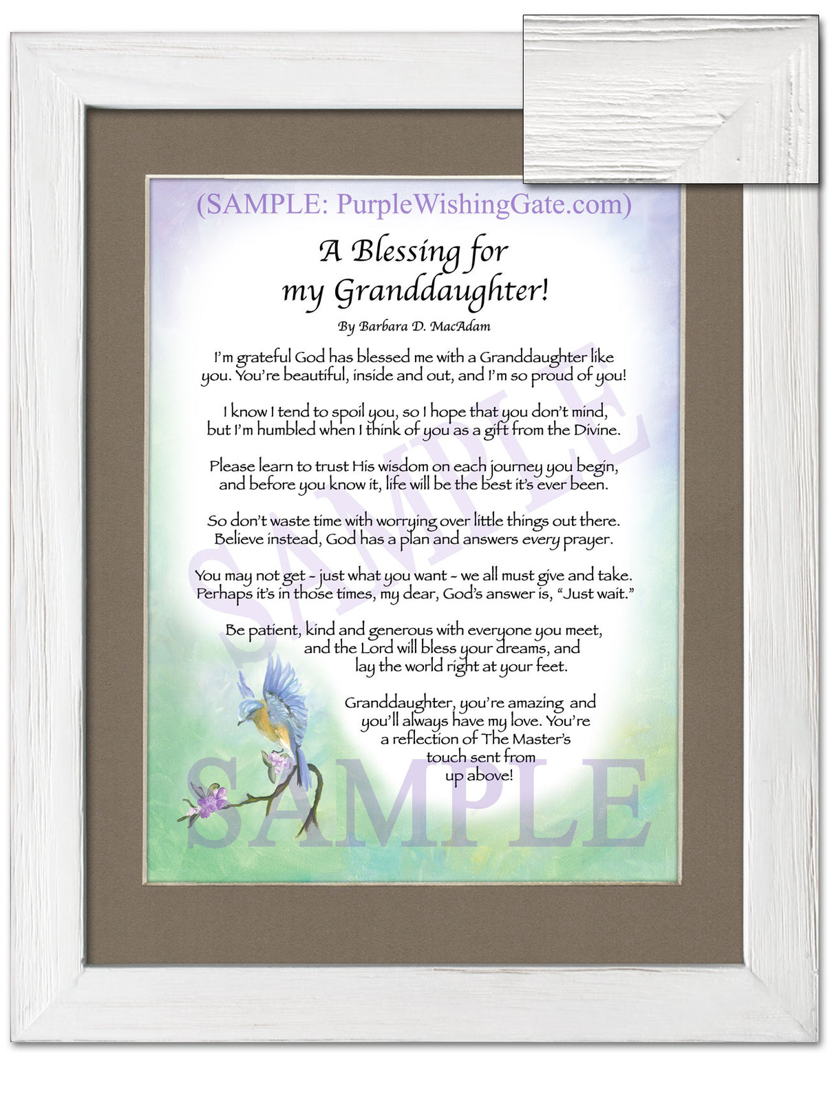 A Blessing for My Granddaughter! (child-adult) - Gifts for Granddaughter - PurpleWishingGate.com