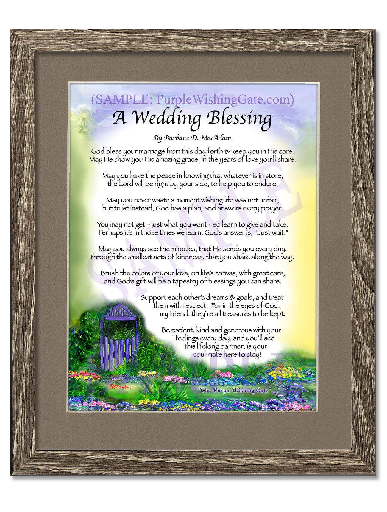 A Wedding Blessing - Wedding Gift - PurpleWishingGate.com