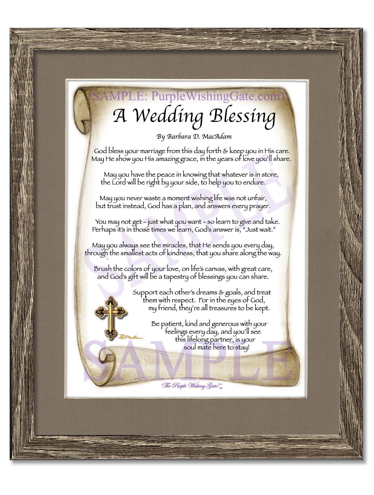 A Wedding Blessing - Wedding Gift - PurpleWishingGate.com