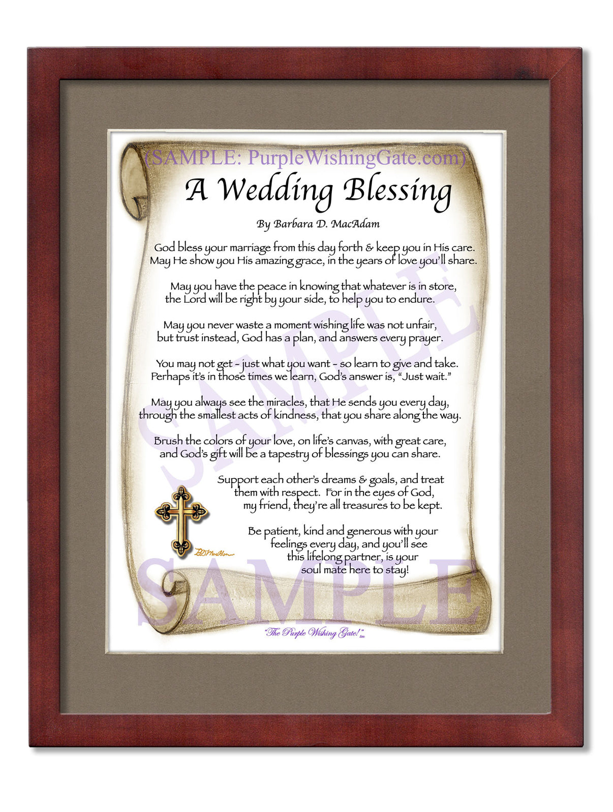 A Wedding Blessing - Wedding Gift - PurpleWishingGate.com