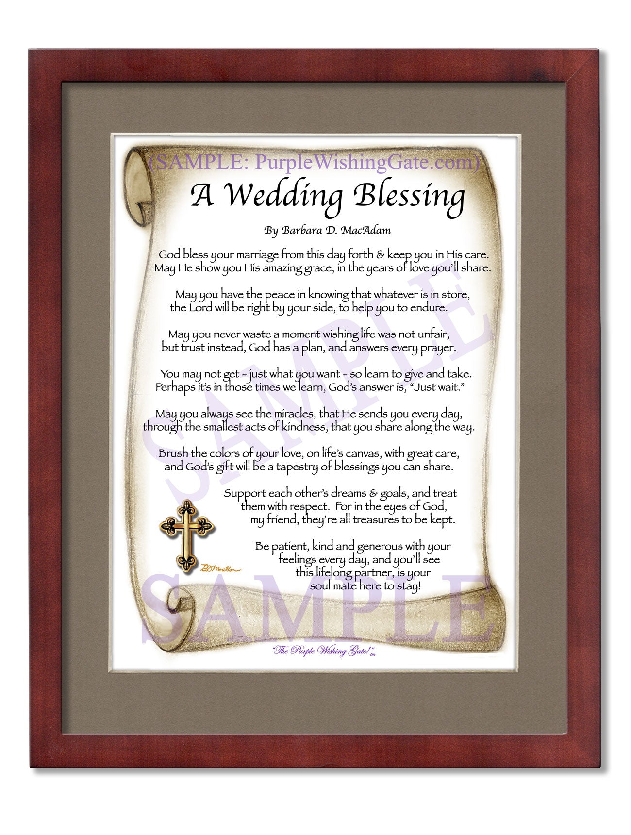 A Wedding Blessing - Wedding Gift - PurpleWishingGate.com
