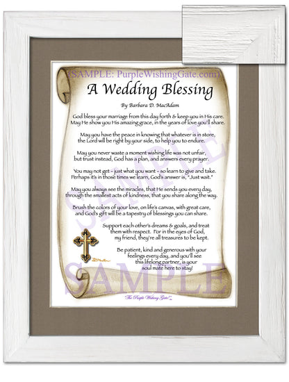 A Wedding Blessing - Wedding Gift - PurpleWishingGate.com