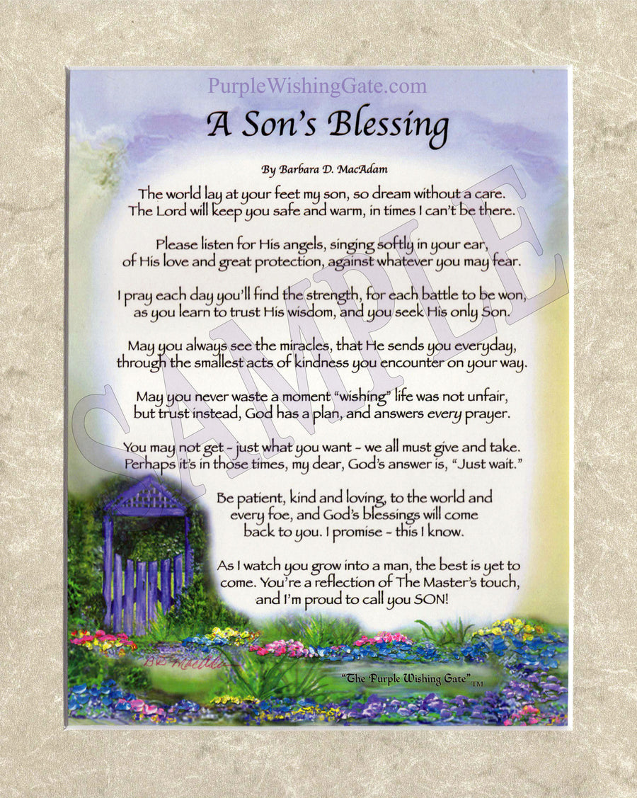 
              
        		A Son&#39;s Blessing (8x10) - 8x10 Custom Matted Clearance - PurpleWishingGate.com
        		
        	