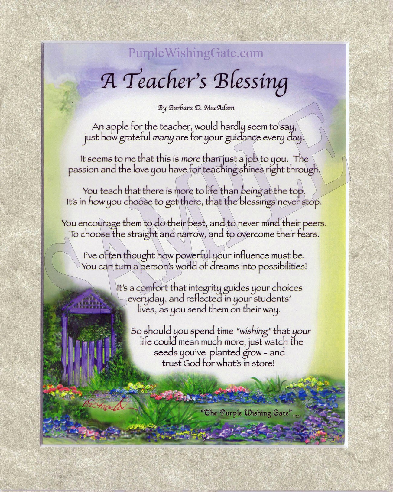 
              
        		A Teacher&#39;s Blessing (8x10) - 8x10 Custom Matted Clearance - PurpleWishingGate.com
        		
        	