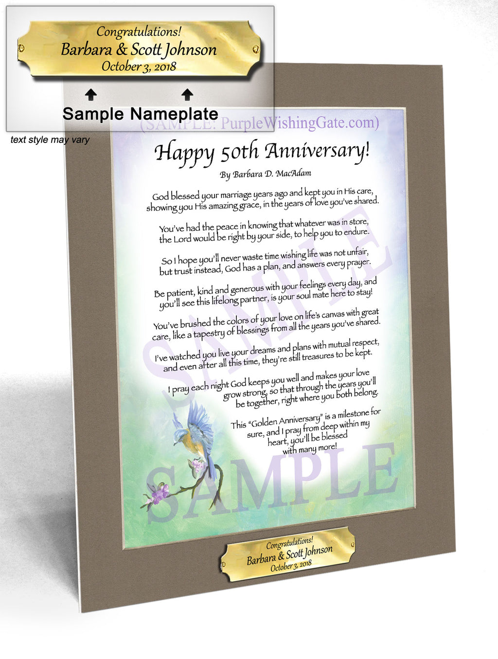 Happy 50th Anniversary! - Anniversary Gift - PurpleWishingGate.com