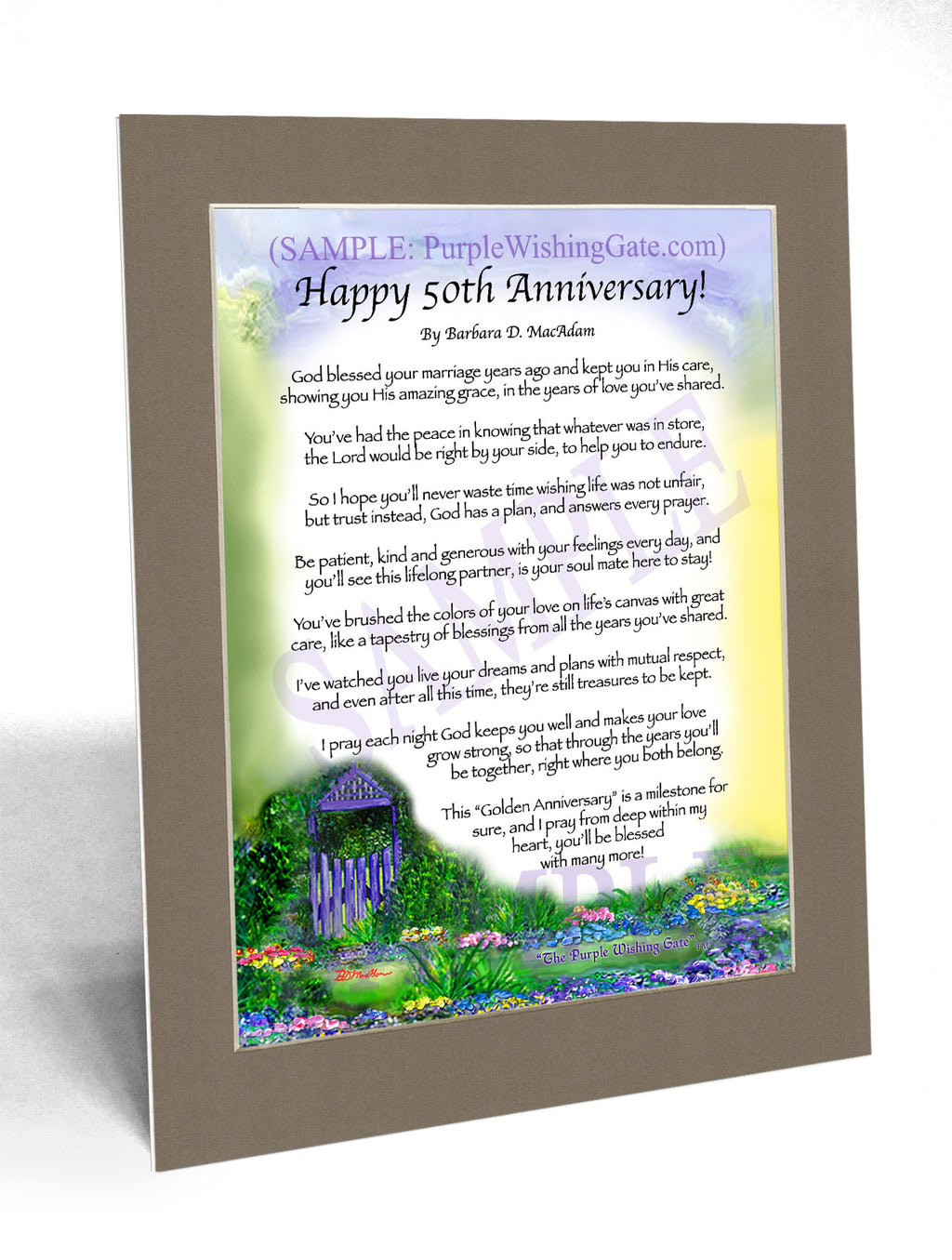 Happy 50th Anniversary: Purple Wishing Gate / 8x10
