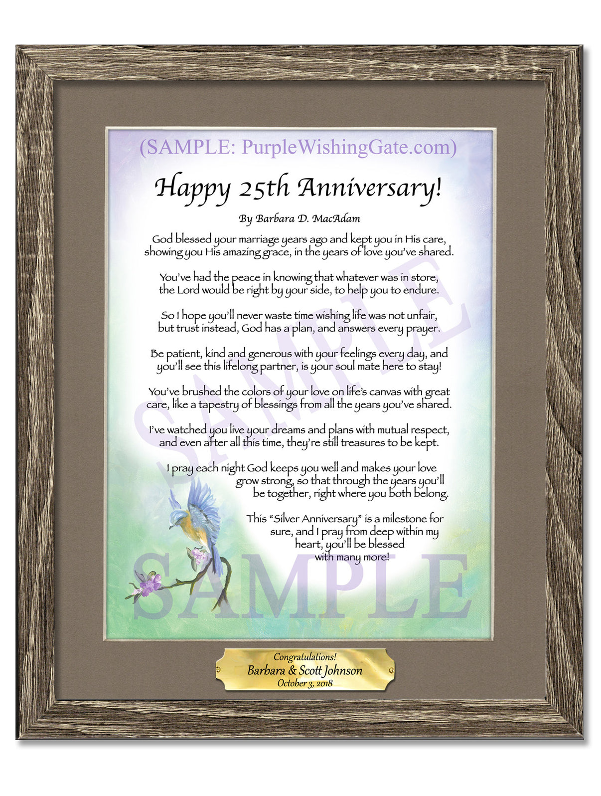 Happy 25th Anniversary! - Anniversary Gift - PurpleWishingGate.com