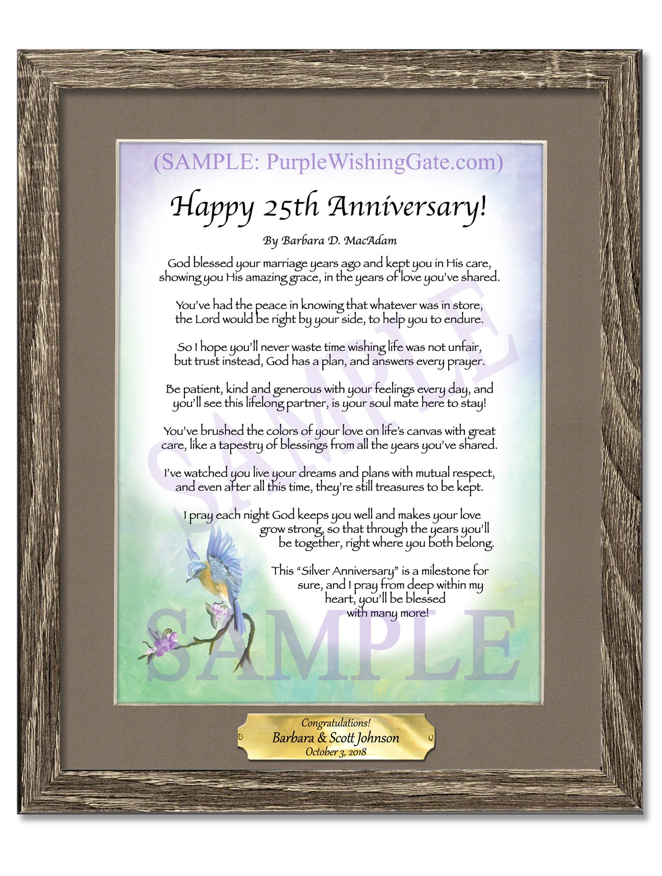 Happy 25th Anniversary! - Anniversary Gift - PurpleWishingGate.com