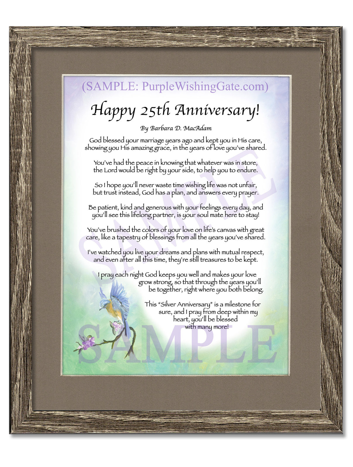 Happy 25th Anniversary! - Anniversary Gift - PurpleWishingGate.com