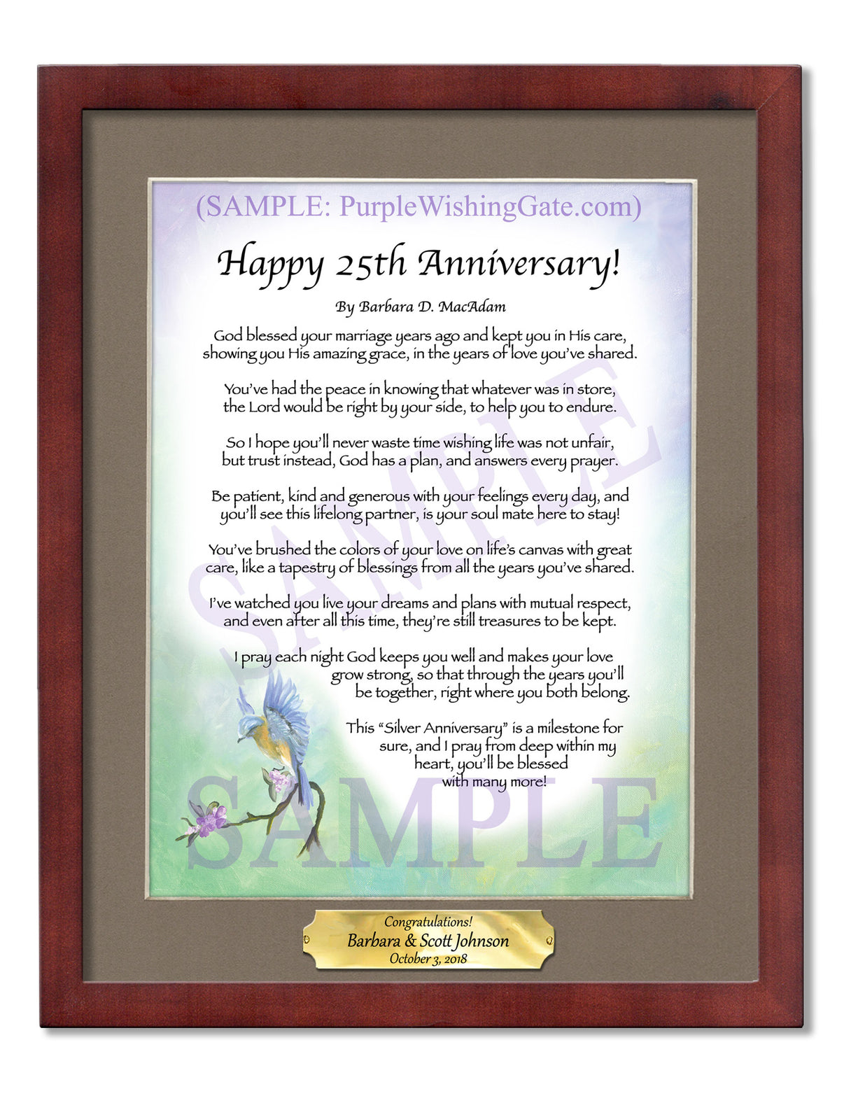 Happy 25th Anniversary! - Anniversary Gift - PurpleWishingGate.com
