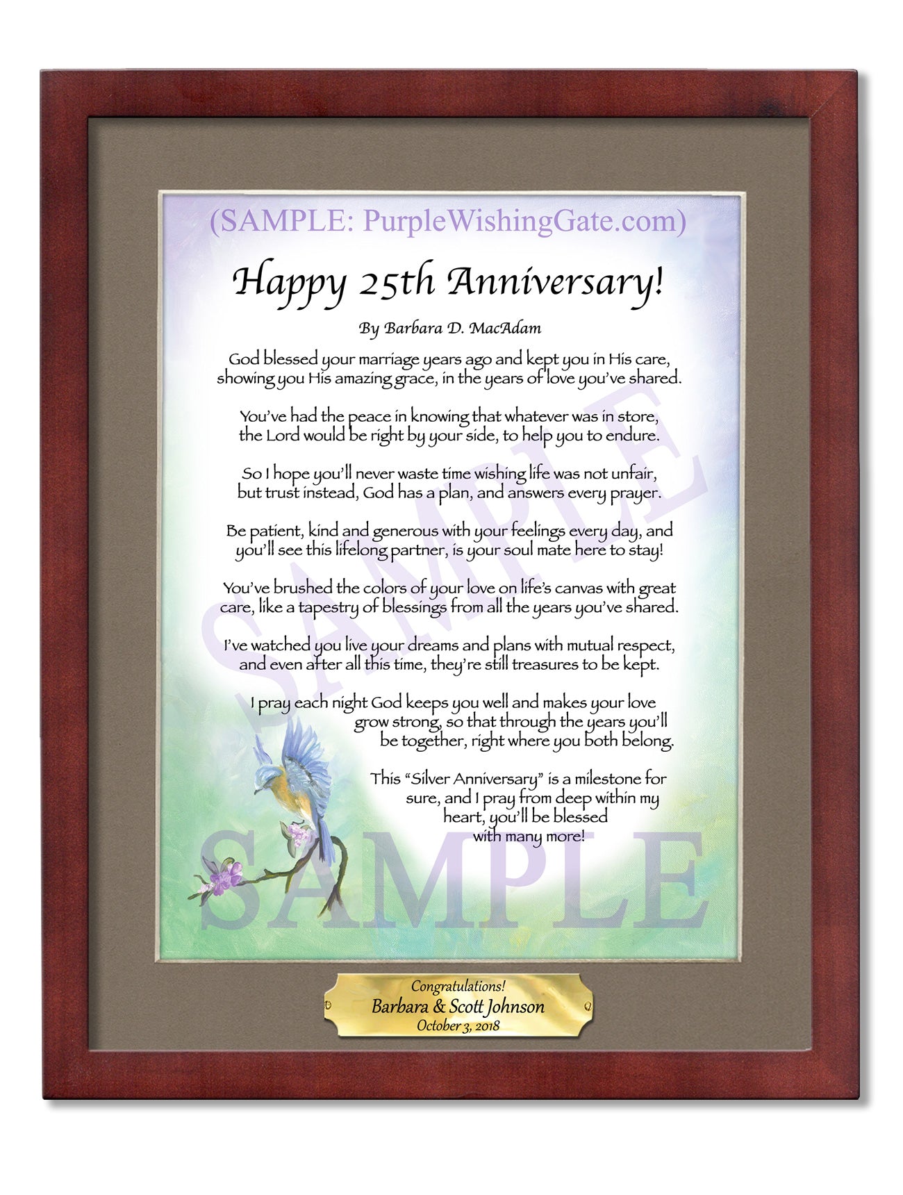 Happy 25th Anniversary! - Anniversary Gift - PurpleWishingGate.com