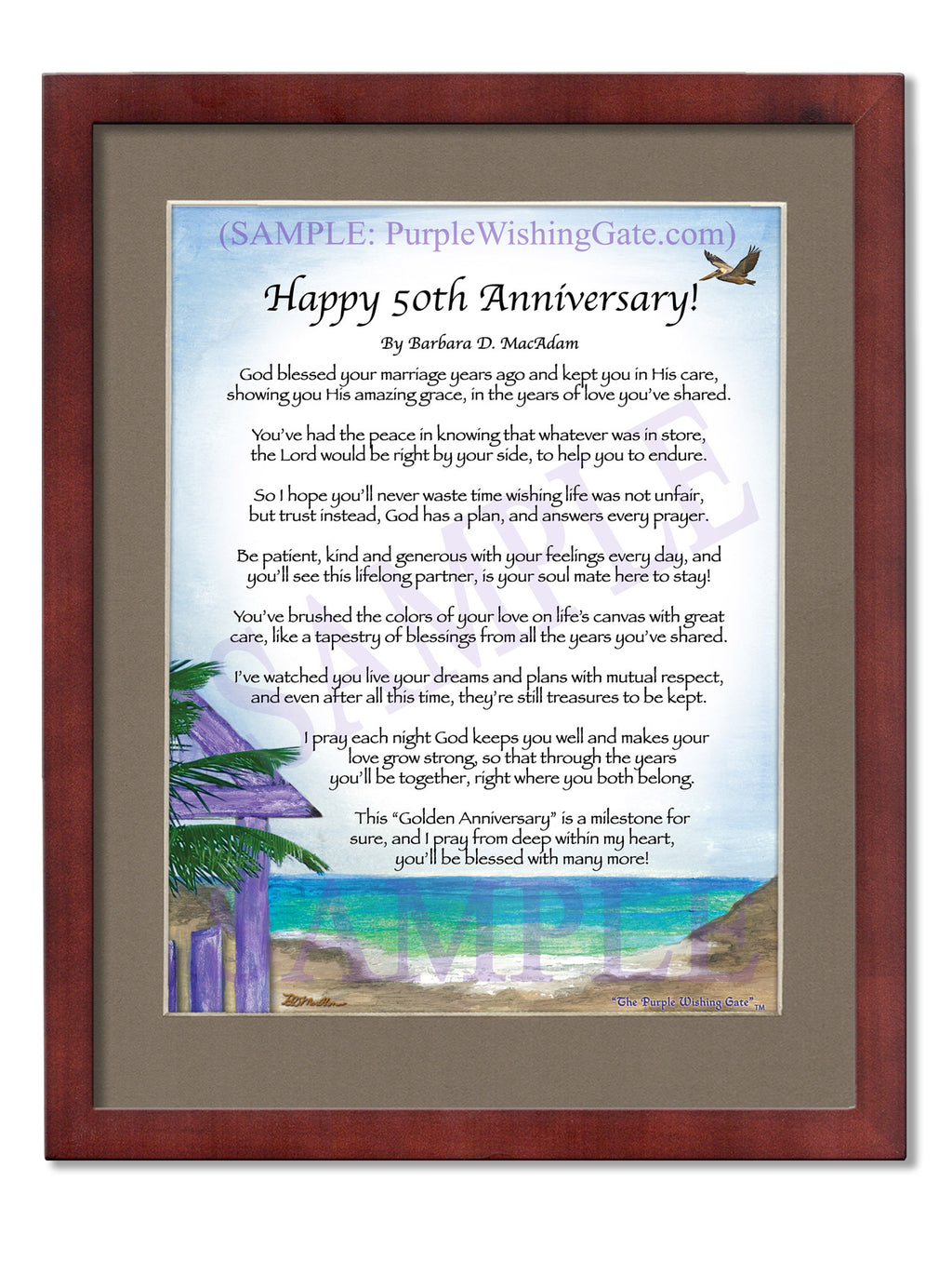 Happy 50th Anniversary: Paradise Cove / 8x10 / 8x10 Classic Walnut
