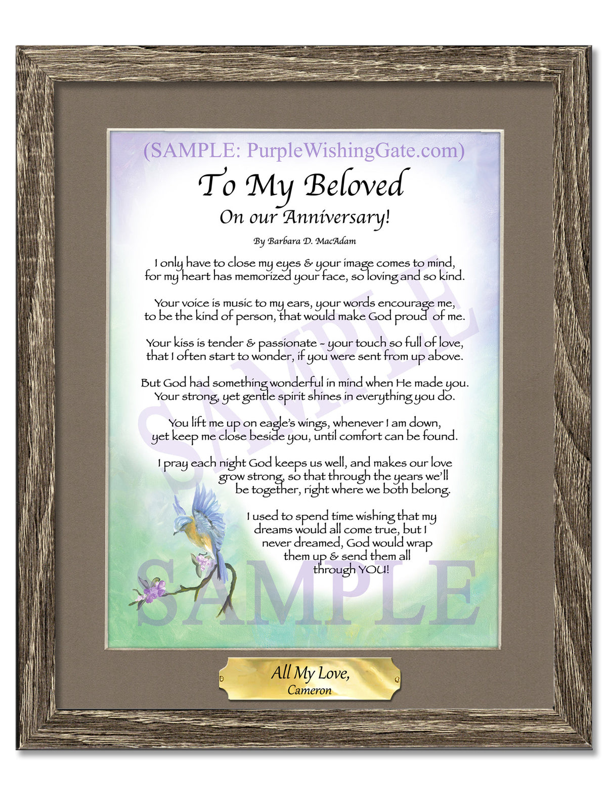 To My Beloved On our Anniversary! - Anniversary Gift - PurpleWishingGate.com