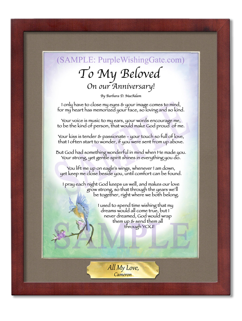 To My Beloved On our Anniversary! - Anniversary Gift - PurpleWishingGate.com