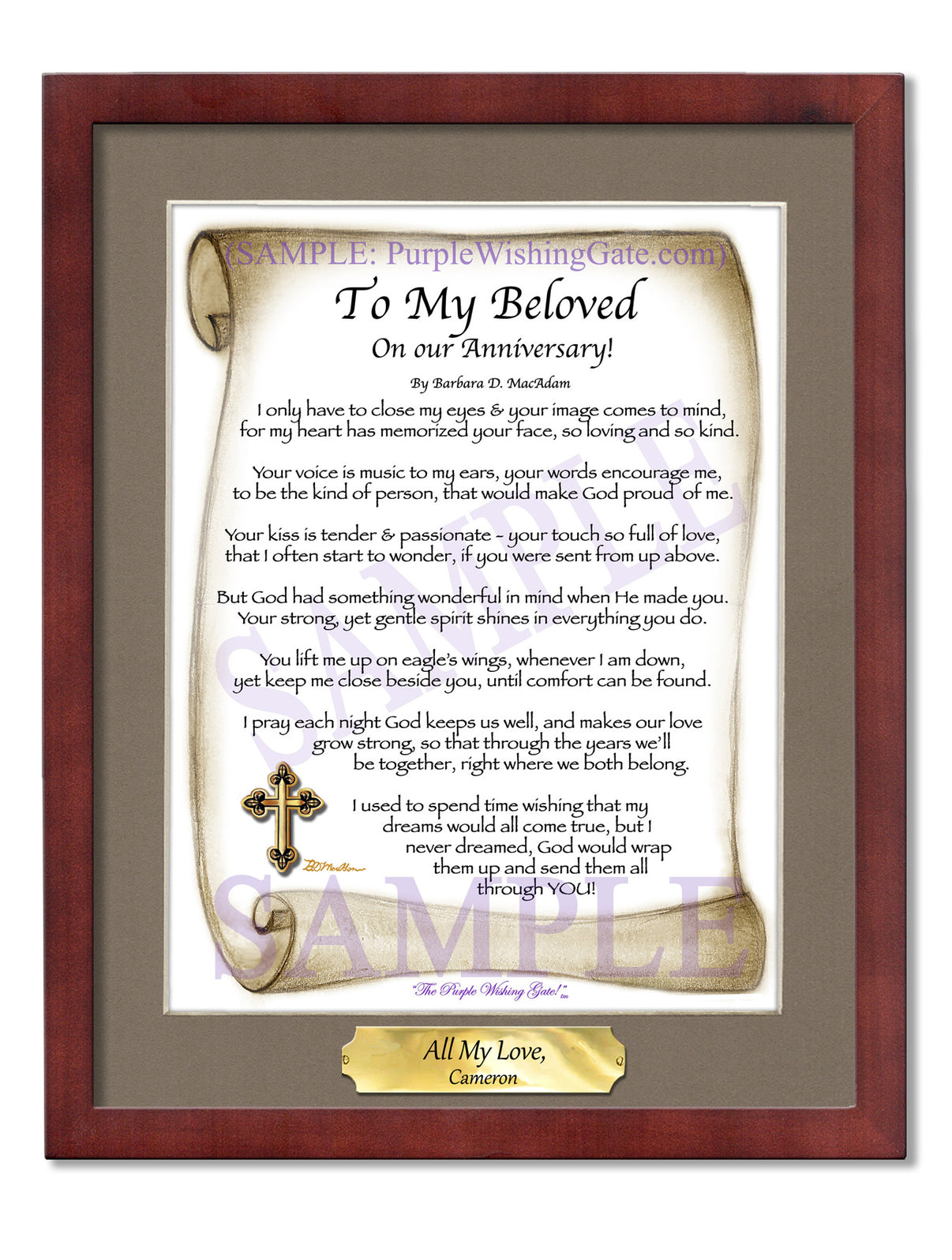 To My Beloved On our Anniversary! - Anniversary Gift - PurpleWishingGate.com