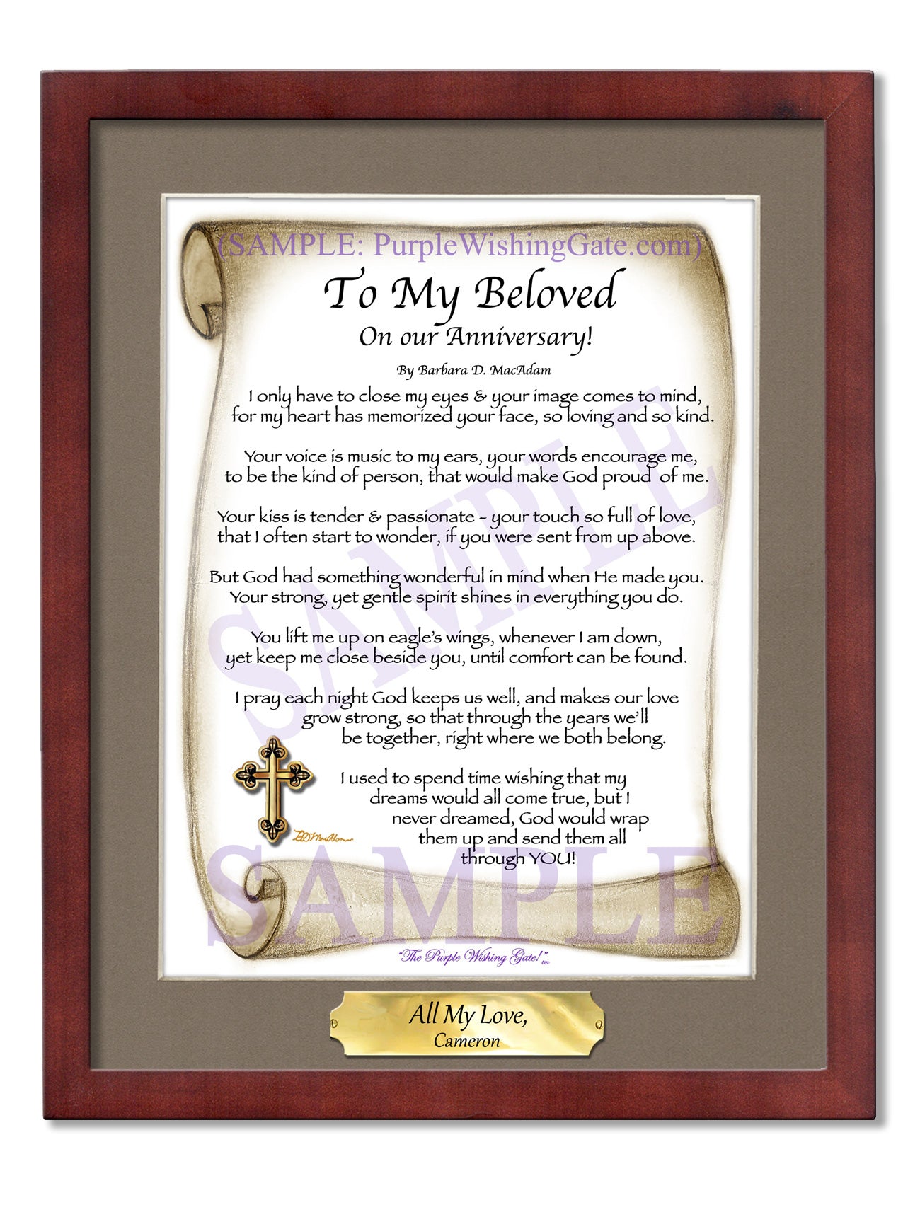 To My Beloved On our Anniversary! - Anniversary Gift - PurpleWishingGate.com