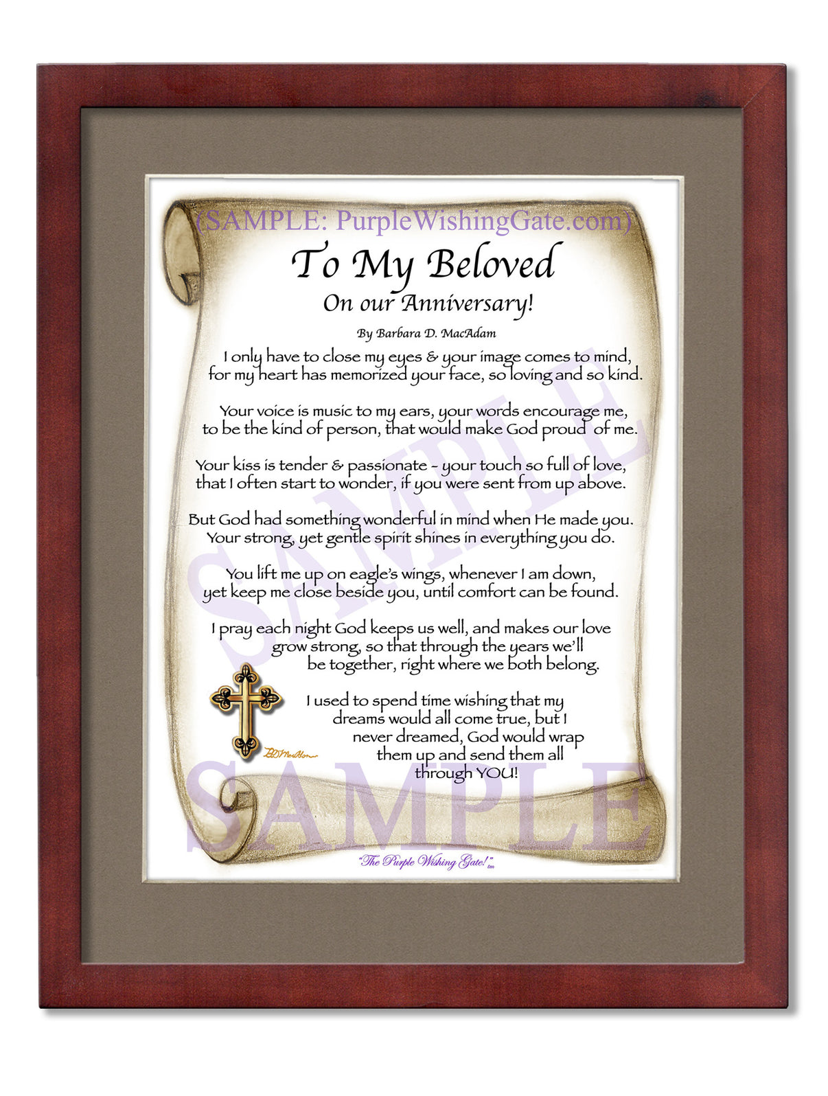 To My Beloved On our Anniversary! - Anniversary Gift - PurpleWishingGate.com