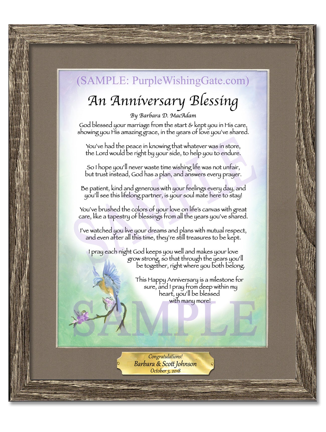 An Anniversary Blessing - Anniversary Gift - PurpleWishingGate.com