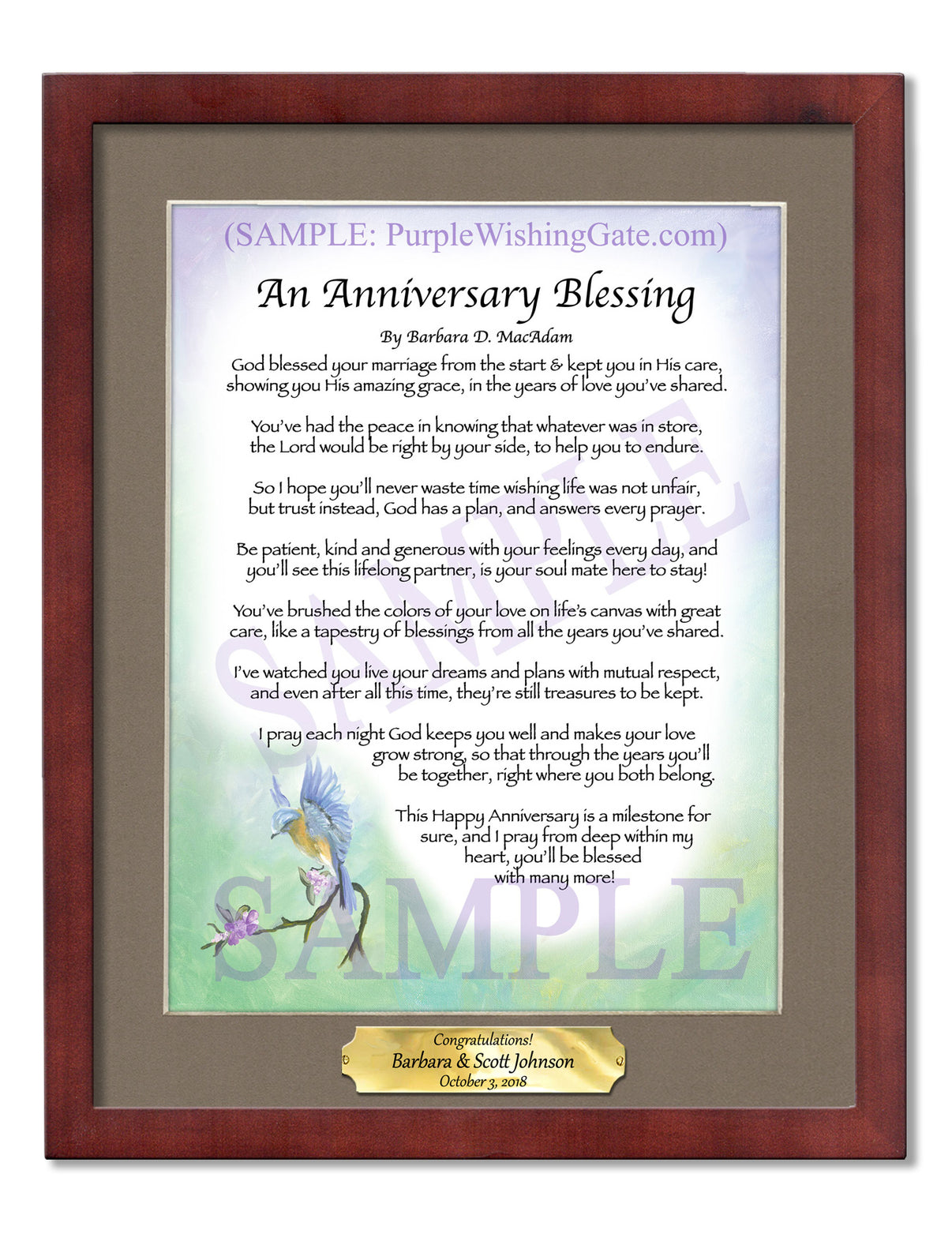 An Anniversary Blessing - Anniversary Gift - PurpleWishingGate.com