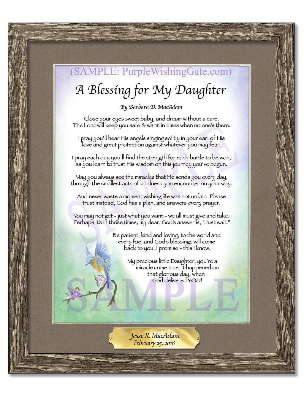 A Blessing for My Daughter (baby) - Baby Gift - PurpleWishingGate.com