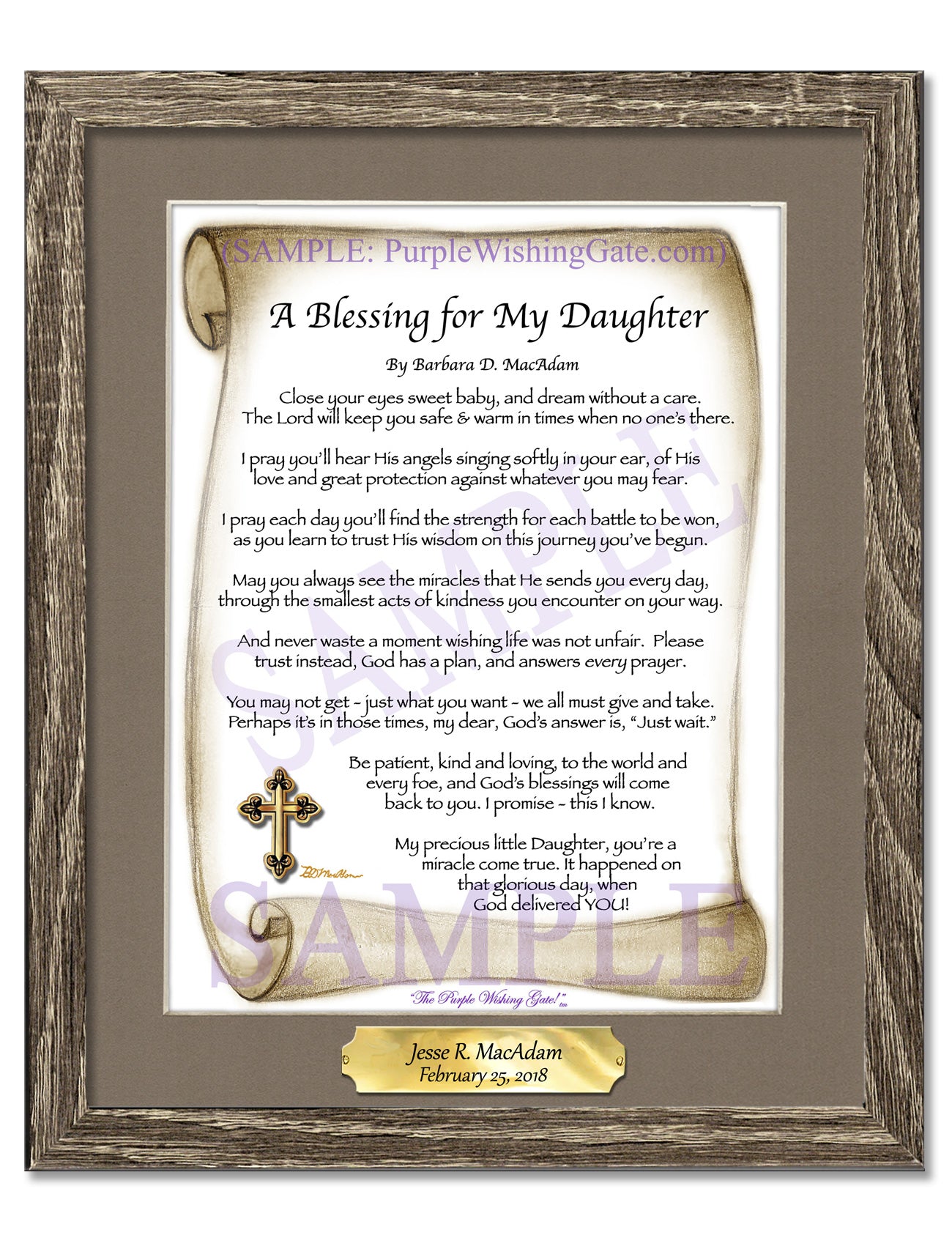 A Blessing for My Daughter (baby) - Baby Gift - PurpleWishingGate.com