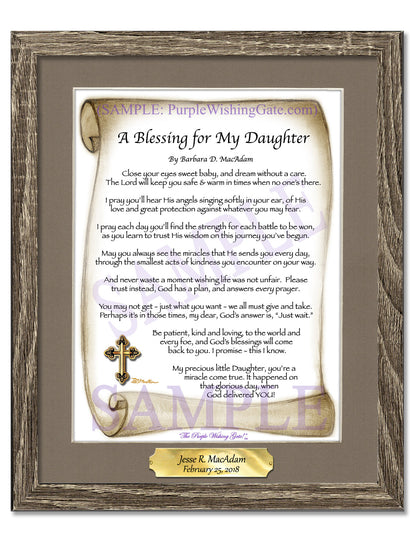 A Blessing for My Daughter (baby) - Baby Gift - PurpleWishingGate.com
