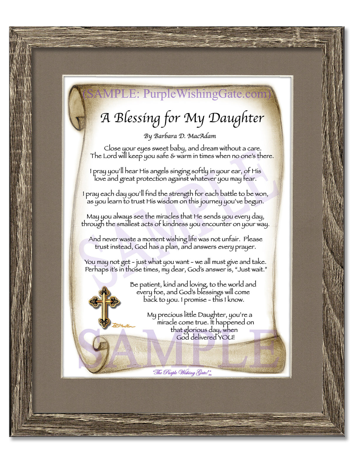 A Blessing for My Daughter (baby) - Baby Gift - PurpleWishingGate.com