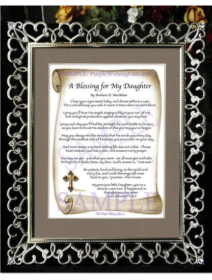 A Blessing for My Daughter (baby) - Baby Gift - PurpleWishingGate.com