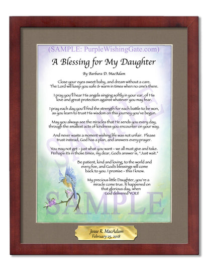 A Blessing for My Daughter (baby) - Baby Gift - PurpleWishingGate.com