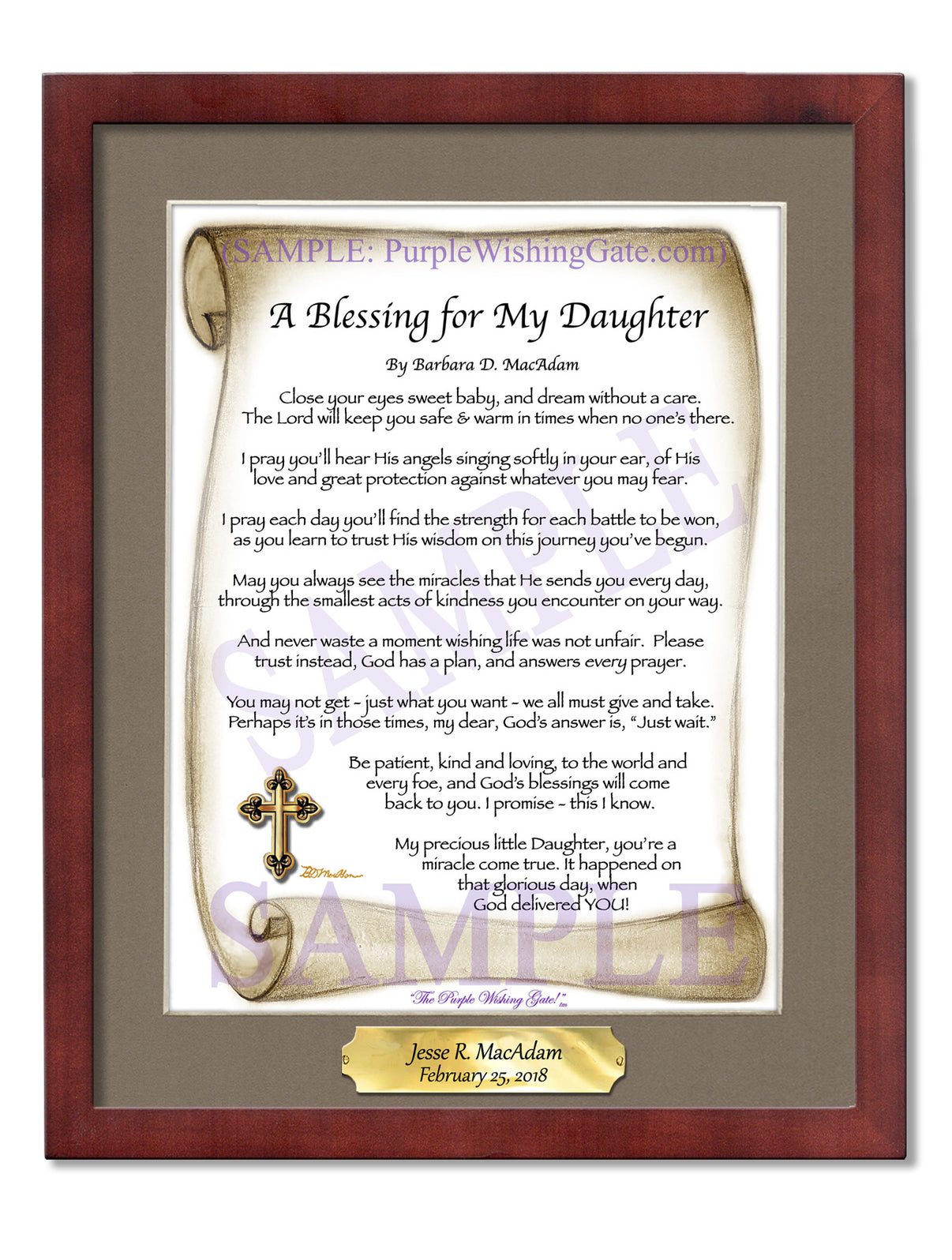 A Blessing for My Daughter (baby) - Baby Gift - PurpleWishingGate.com