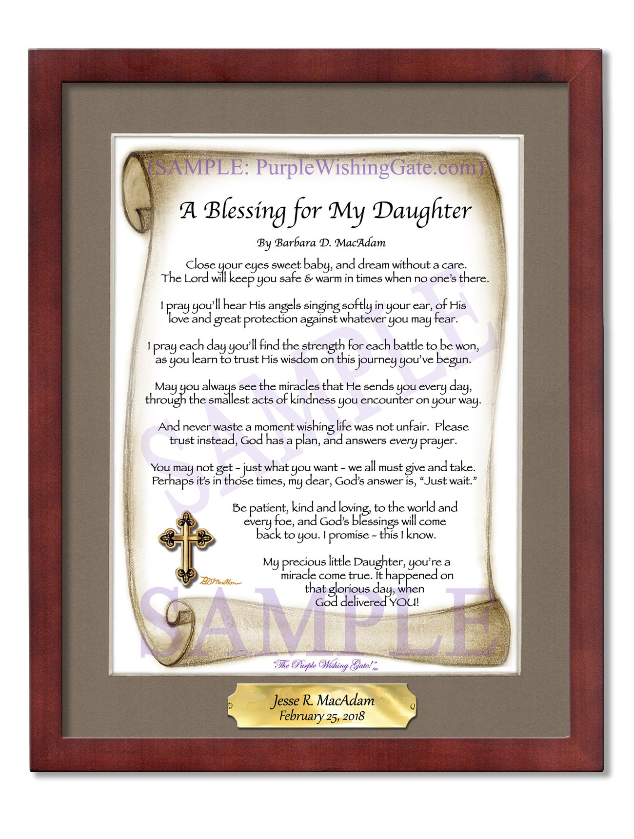 A Blessing for My Daughter (baby) - Baby Gift - PurpleWishingGate.com