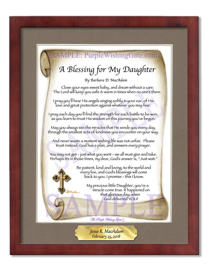 A Blessing for My Daughter (baby) - Baby Gift - PurpleWishingGate.com