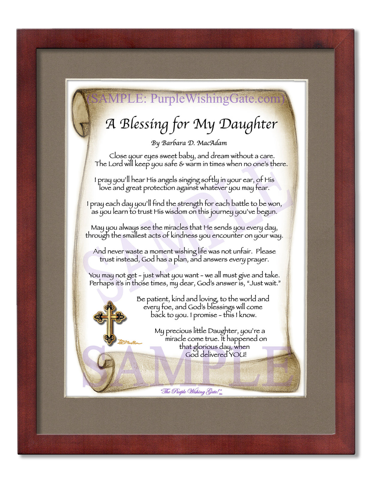 A Blessing for My Daughter (baby) - Baby Gift - PurpleWishingGate.com