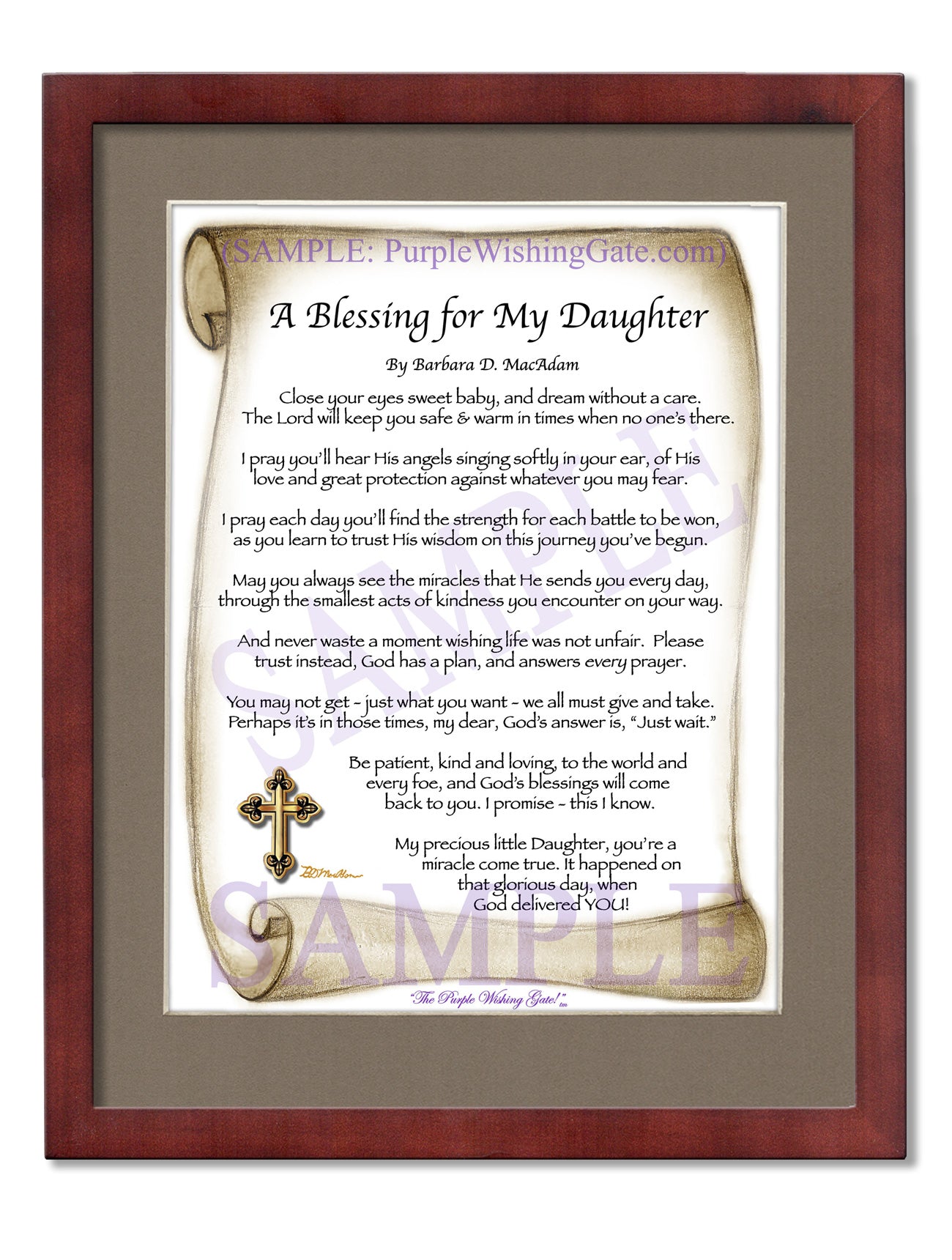 A Blessing for My Daughter (baby) - Baby Gift - PurpleWishingGate.com